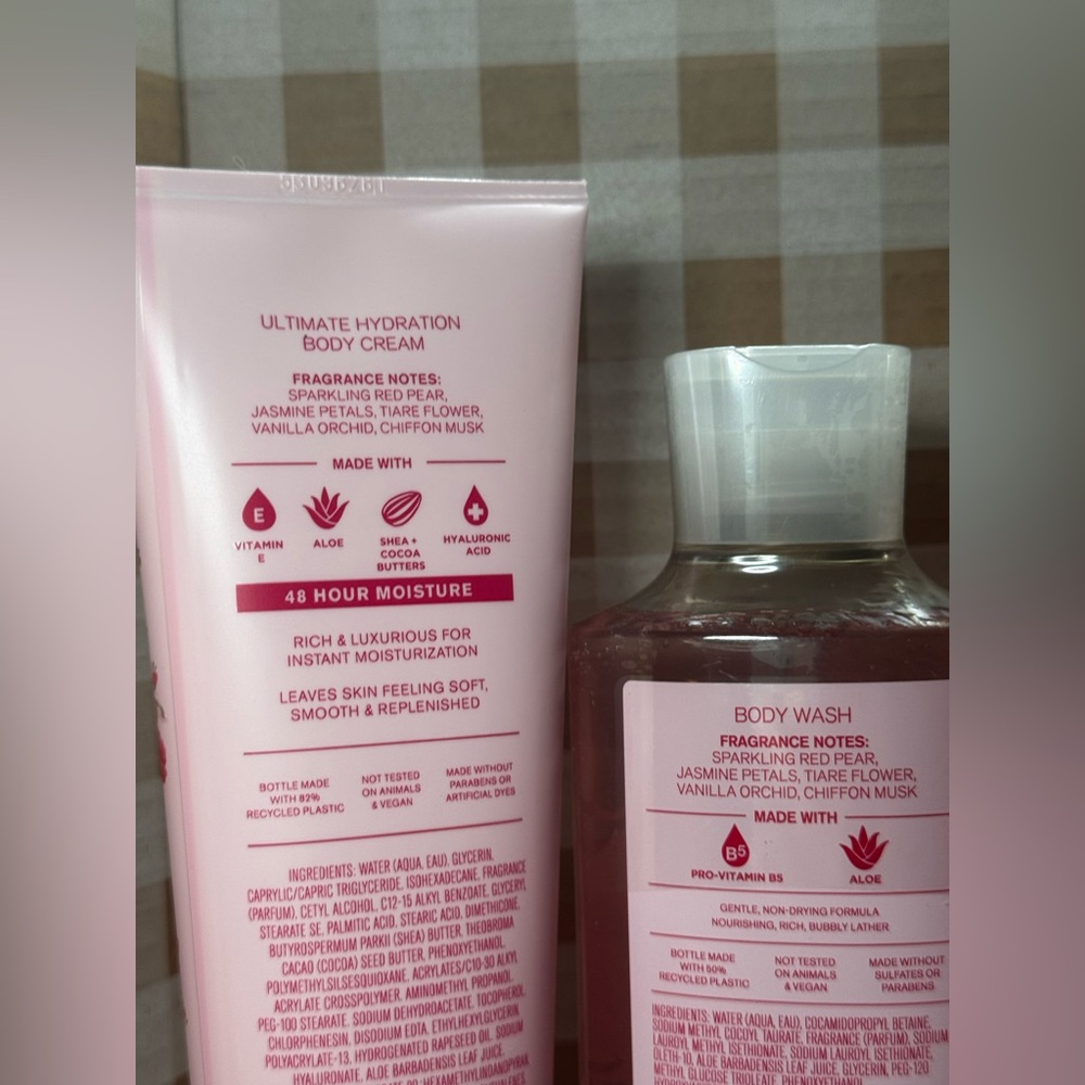 NEW B&BW💕Pink Chiffon 3 piece Body Care Set w/ body wash, body cream and more - Picture 4 of 4